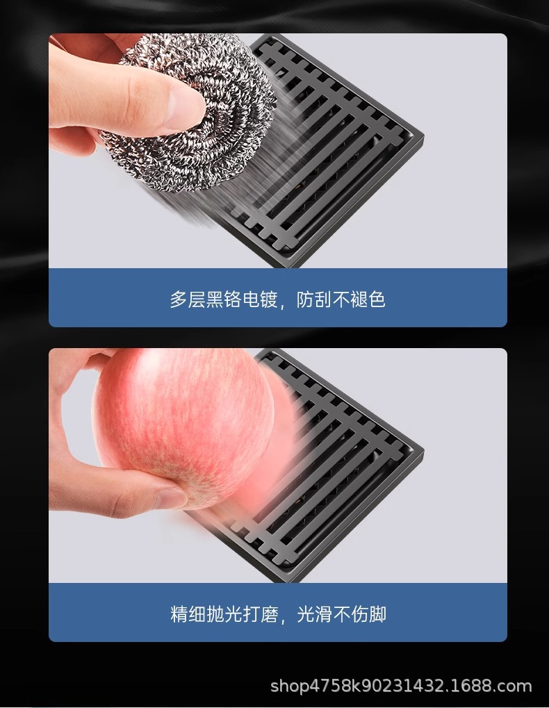 不锈钢密封防臭地漏卫生间下水道地漏厨房浴室洗衣机排水方形地漏详情24