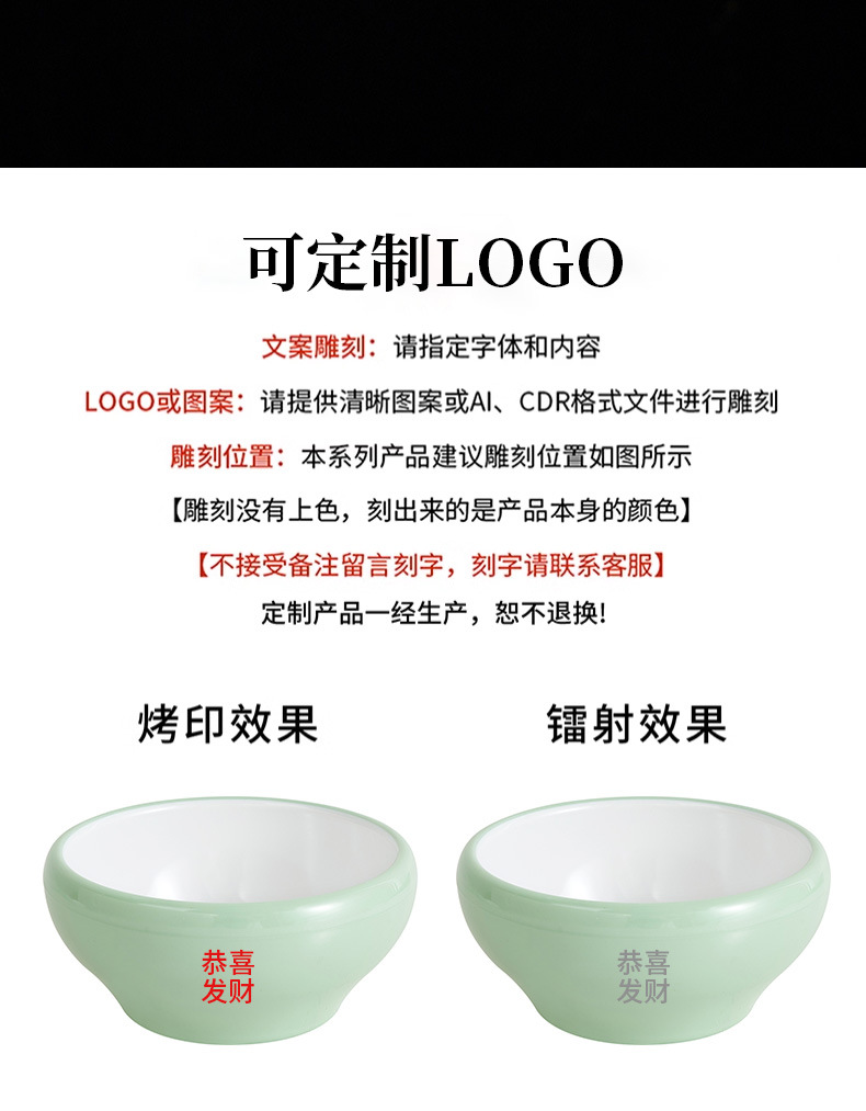白色密胺味碟蘸料小料碟酒店快餐方形韩式泡菜小碗KTV三格零食碟详情10