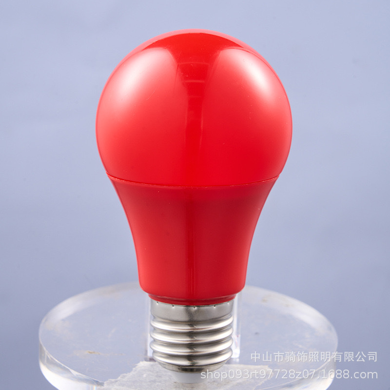 彩色LED灯泡厂家批发E27螺口 七彩球泡灯节日装饰氛围灯节能Led灯详情5