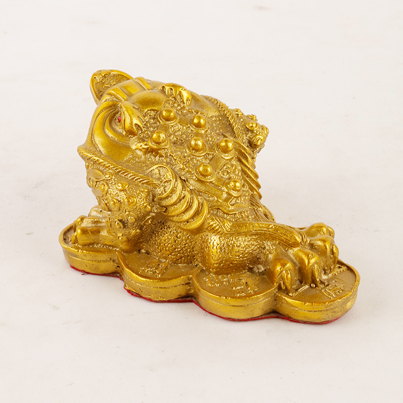 黄铜金蟾摆件三足金蝉元宝蟾蜍铜器工艺品开业礼品厂家批发详情8