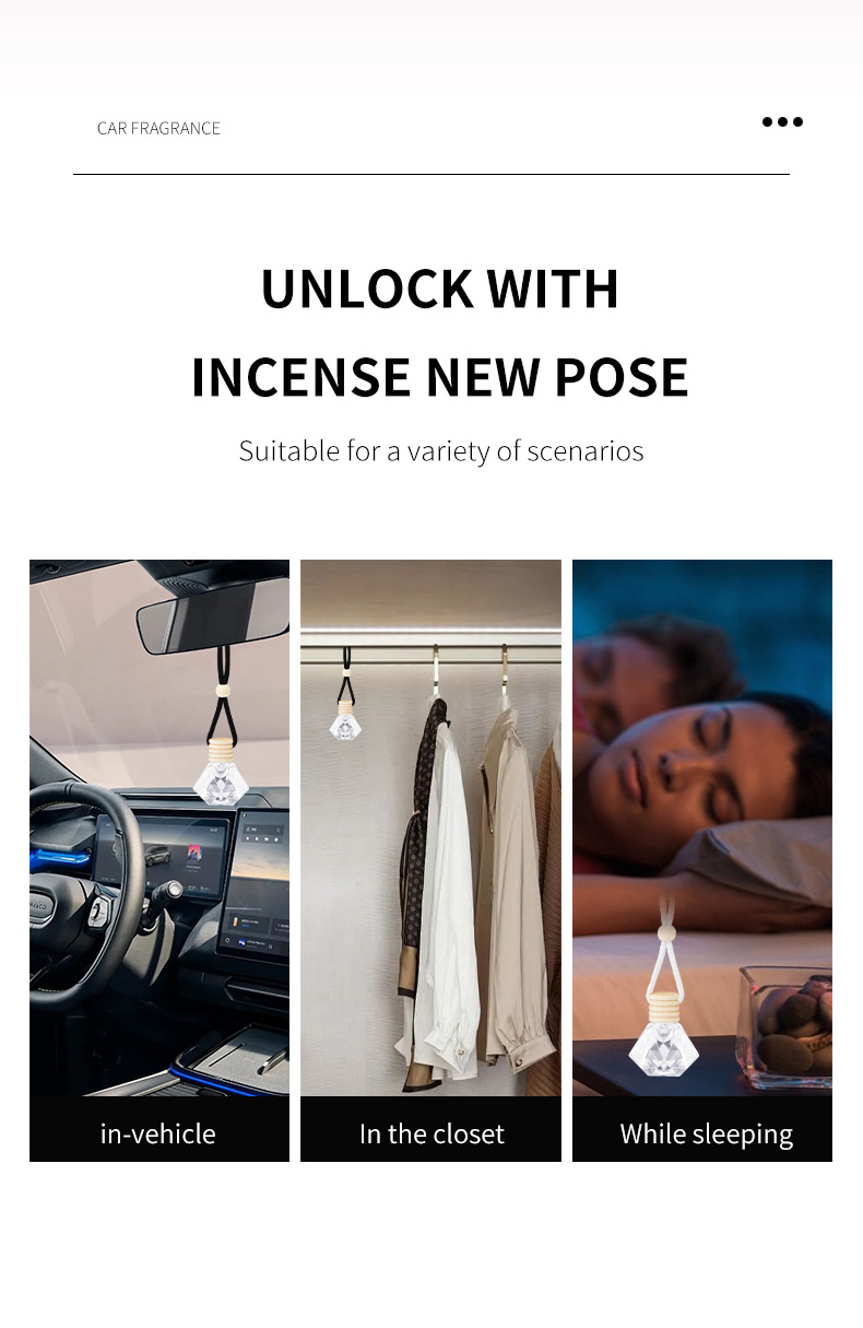 【 Exclusive for Foreign Trade 】 Wholesale of long-lasting, lightweight essential oil and high-end car hanging accessories for car aromatherapy pic 16