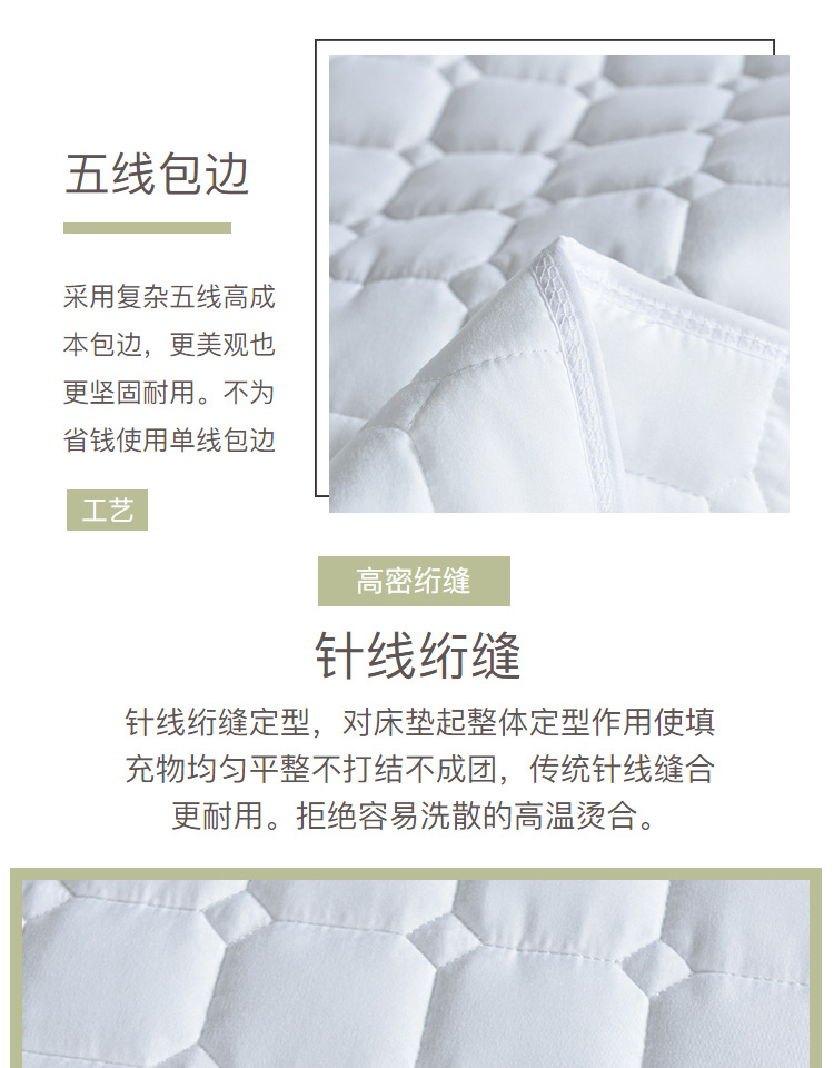 酒店专用床垫保护防滑保洁加厚折叠床护垫民宿褥子隔脏 pic 4