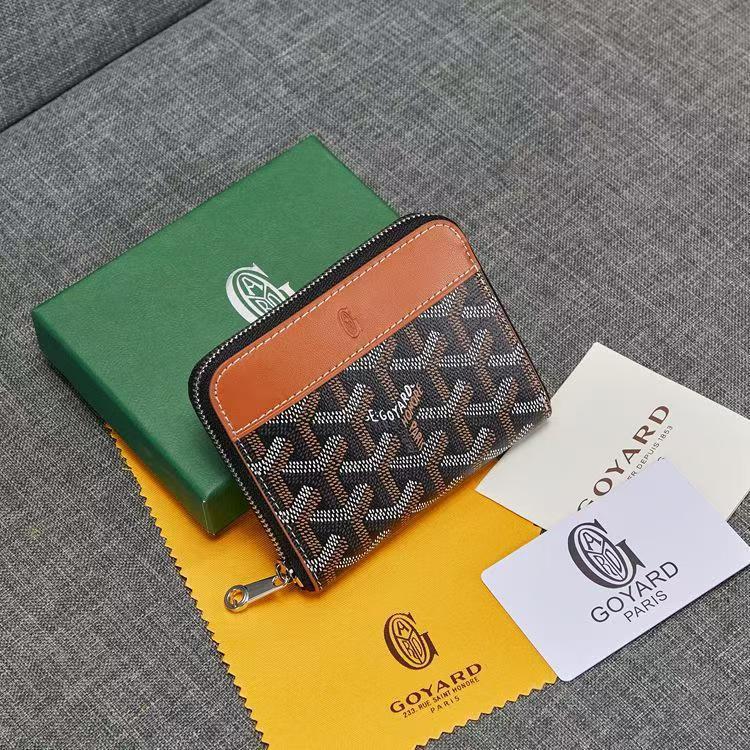 The new Goya Dogtooth zipper short wallet Y-letter coin purse with multi-functional card holder storage pic 2