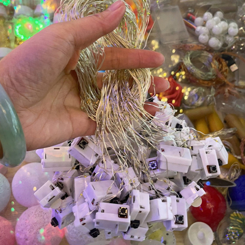 led string lights, small lights, copper wire lights, Qixi Festival decorative lights, flower gifts, cakes, button lights, atmosphere flower bouquets pic 22