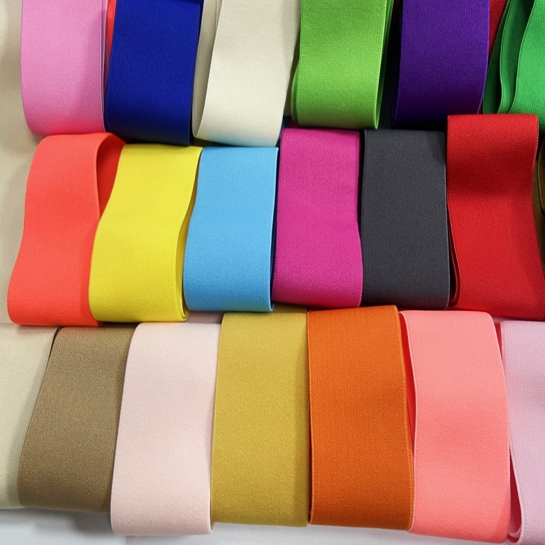 Colored elastic band, polyester latex rubber band, plain weave belt, elastic band accessories pic 8
