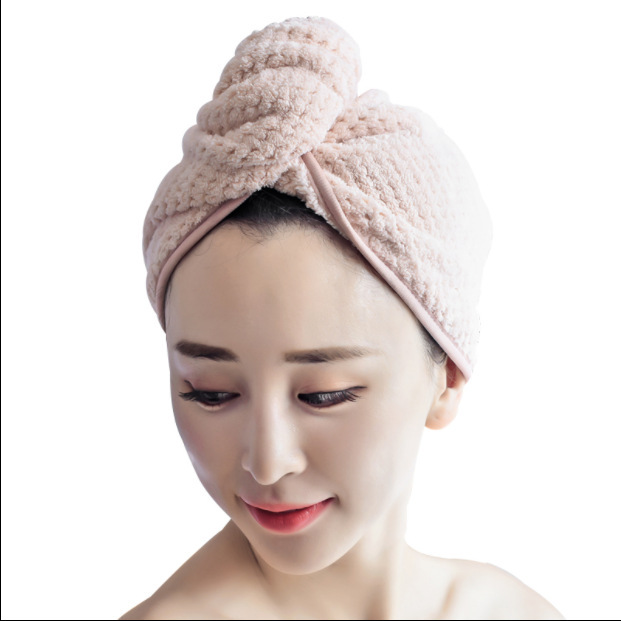 【 Chi Jia 】 Ultra-fine fiber Teak dry hair cap, absorbent coral fleece shower cap, quick-cleaning headscarf, thickened pic 9