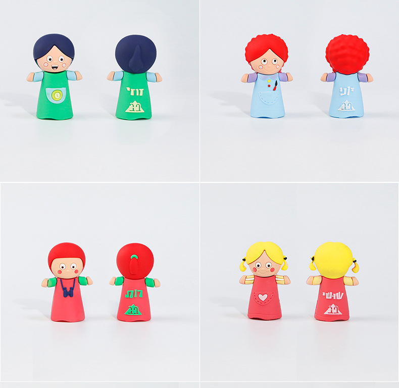 Soft rubber mini finger cots, parent-child interactive educational toys, performance finger cots, cartoon dolls, baby comfort toys pic 16