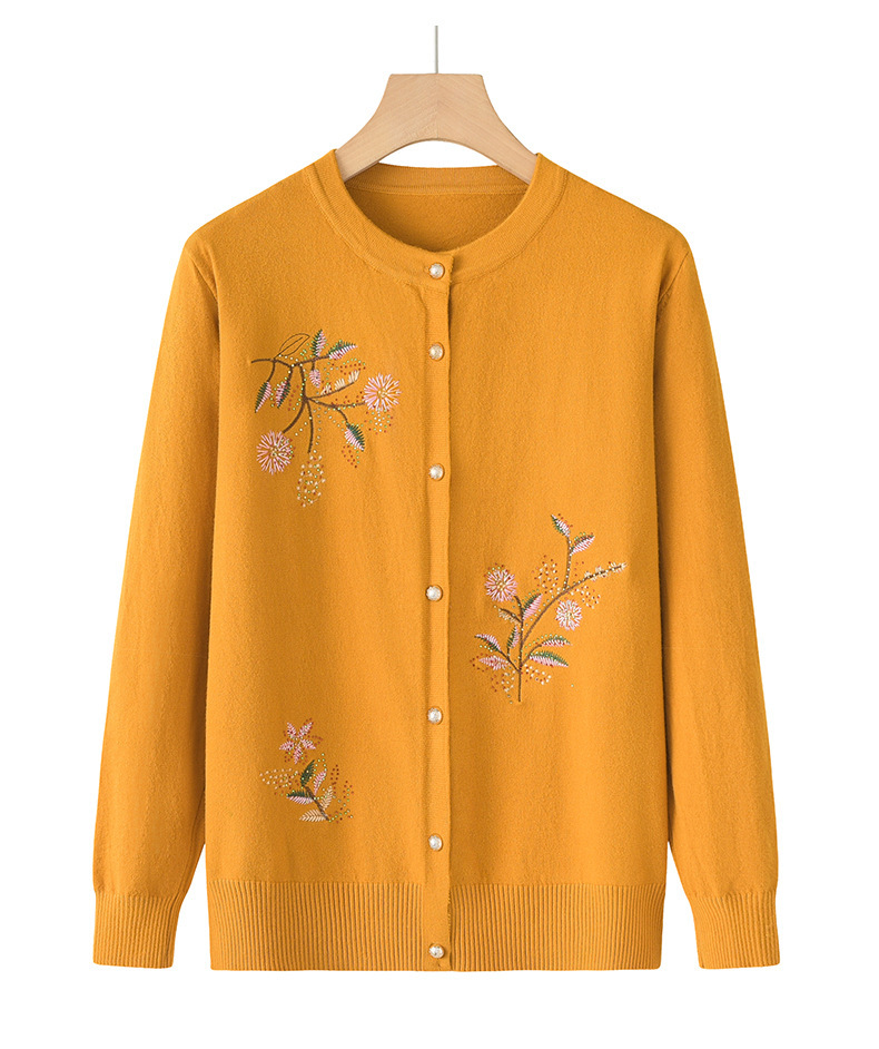 老年人春秋新款针织薄款外套女妈妈春装毛衣老太太开衫奶奶装衣服详情22