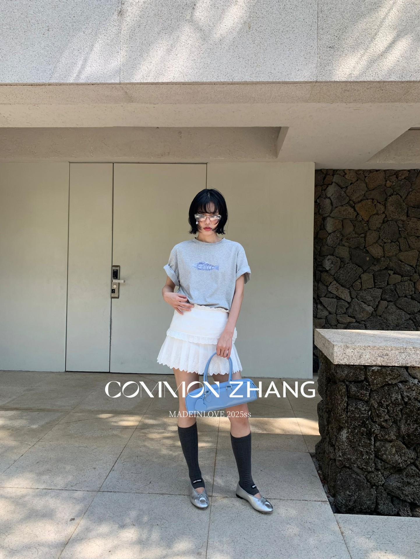 CZ ZHANG Summer Korean style laid-back casual simple printed shoulder loose round-neck short-sleeved T-shirt for women B20777 pic 18