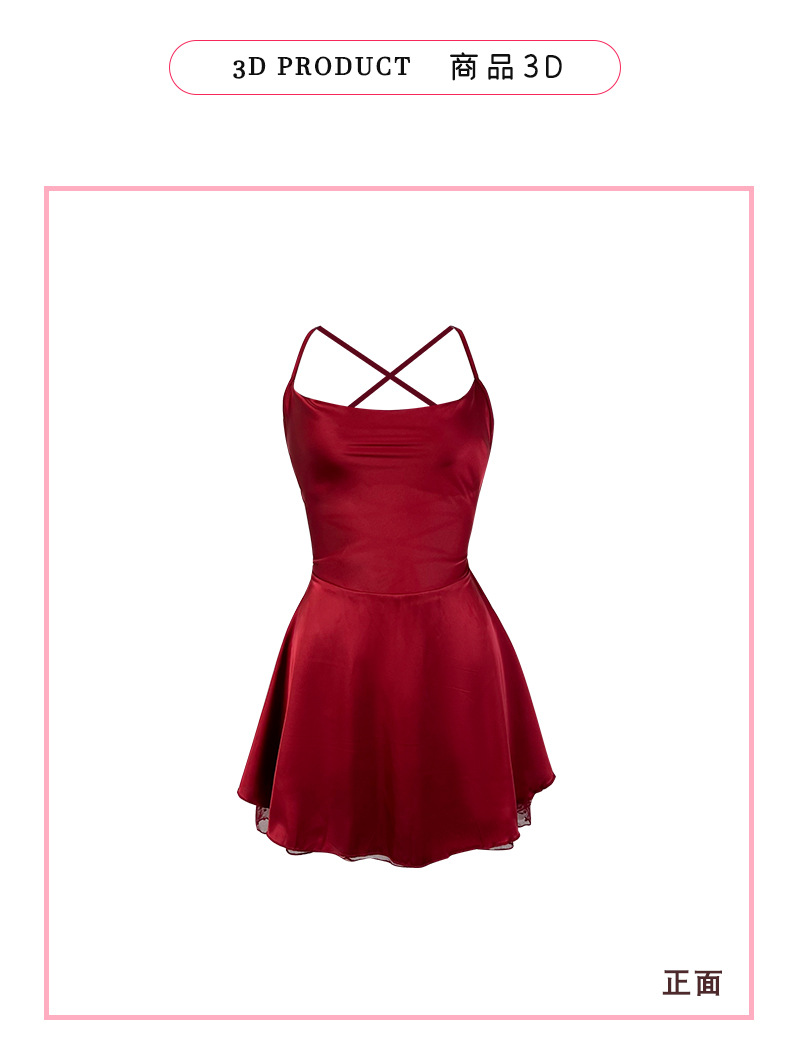 Feiyun Sexy Halter sleeping Dress for Women, pure and sensual style, mesh lace cross-tied backless short skirt, romantic underwear 840 pic 14
