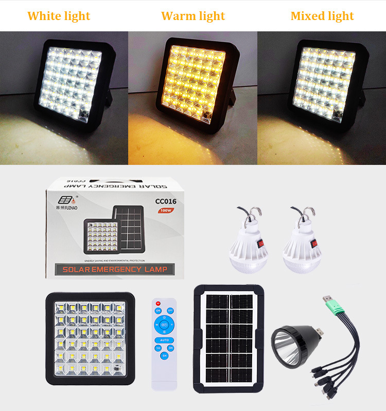 2024 Solar Mini System with 3W solar panels and bulbs, portable outdoor camping mobile phone charging pic 4