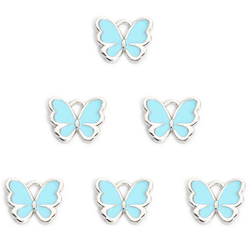 时尚炫彩蝴蝶滴油合金挂件 动物DIY饰品配件手链项链耳环吊坠配饰详情19