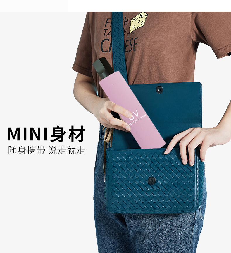 UV雨伞厂家批发迷你折叠遮阳伞大号晴雨两用伞黑胶手动三折太阳伞详情8