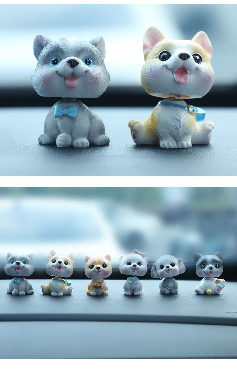 Creative animal car shaking head ornaments, pet star language decorations, car ornaments for your girlfriend as festival gifts, desktop solution pic 11