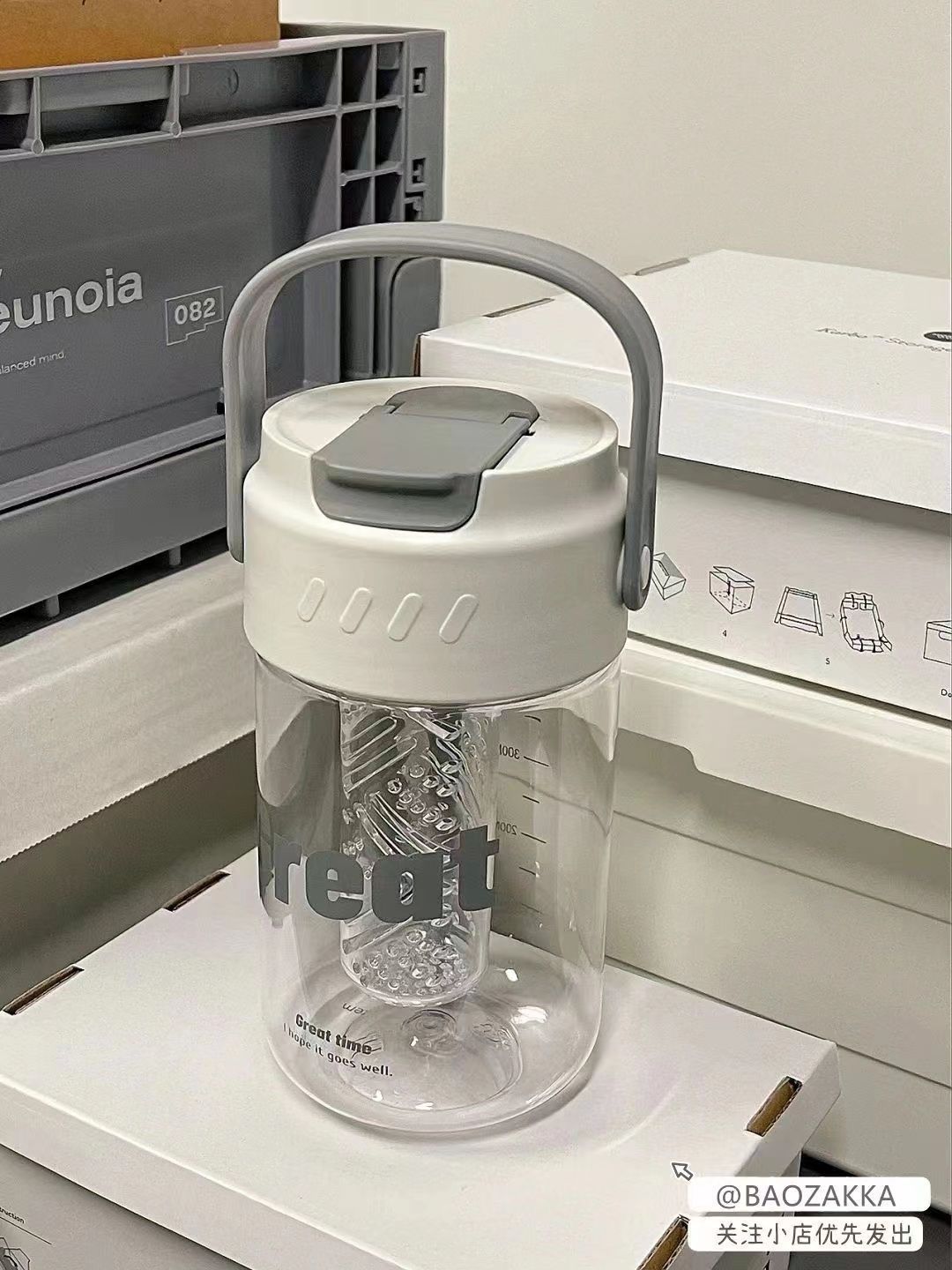 Summer large-capacity water cup, high appearance level portable sports straw cup, new model with tea strater, student cup pic 17