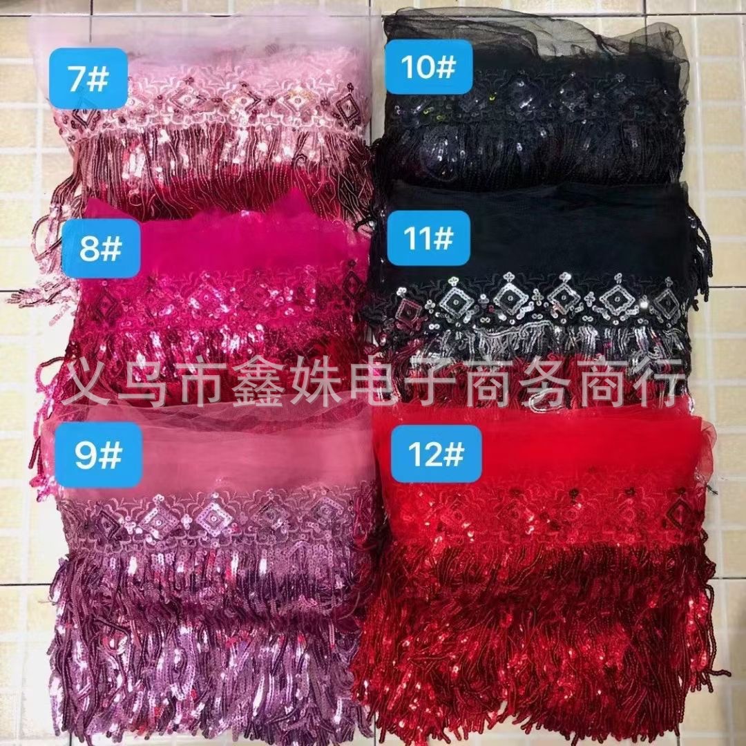 Handmade sequined tassels, fashionable sequined tassels, wedding dresses, evening gowns, dance costumes and tassels pic 10