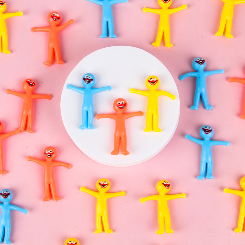 New and unique tpr elastic yellow figurine expression pulling release soft rubber creative Minion stress-relieving toy pic 4