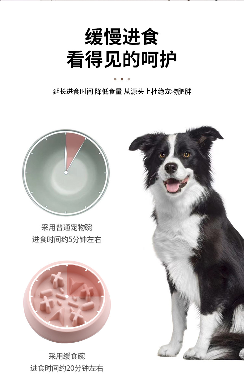 Rongka Pet Cross-border Pet Bowls for cats and Dogs, anti-choking and anti-vomiting slow food bowls, multi-color small and medium-sized dog feeding slow food bowls pic 6