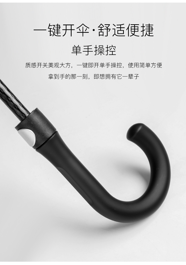 晴雨伞包邮23寸全纤维长柄高尔夫伞银胶防晒商务广告伞弯把定制伞详情6