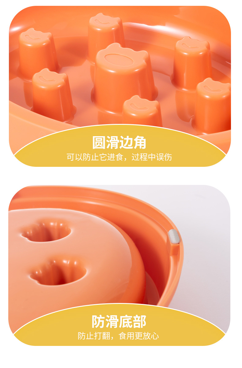 Dog basin, dog bowl, anti-knock and anti-choking bowl, Golden Retriever large dog slow food basin, dog food basin, pet slow food basin, dog supplies pic 9