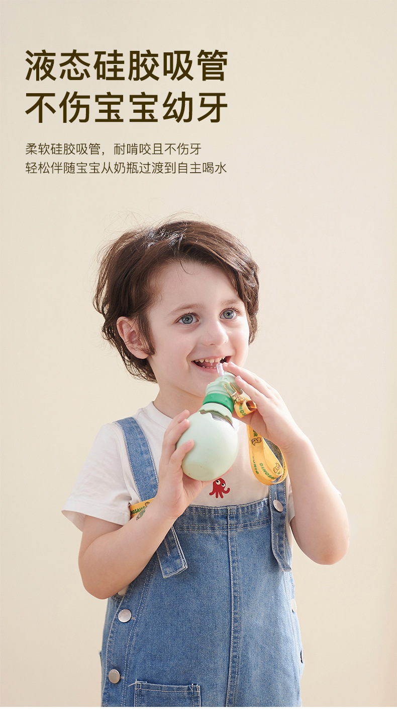 婴儿学饮杯卡通吸管杯tritan材质宝宝喝水大肚杯儿童水杯学生批发详情6