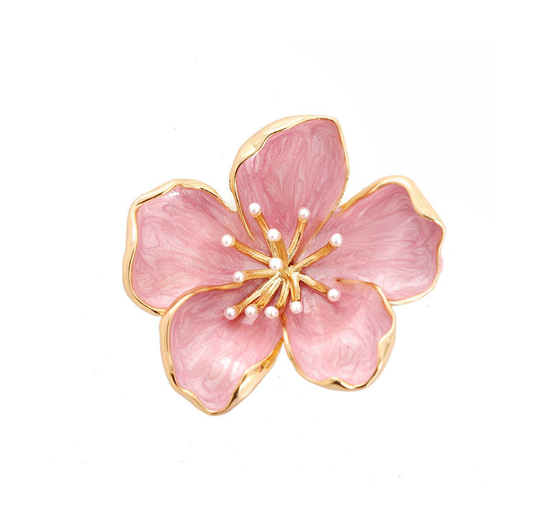 肯杰 春夏花朵滴油胸针女 精美珐琅液态冲粉清新秀丽气质百搭胸针详情10