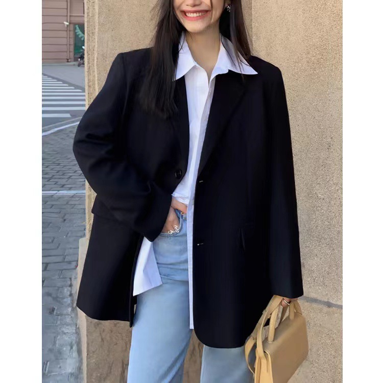 开叉西装外套女春秋2024新款秋季高级感休闲小个子韩版设计感西服详情6