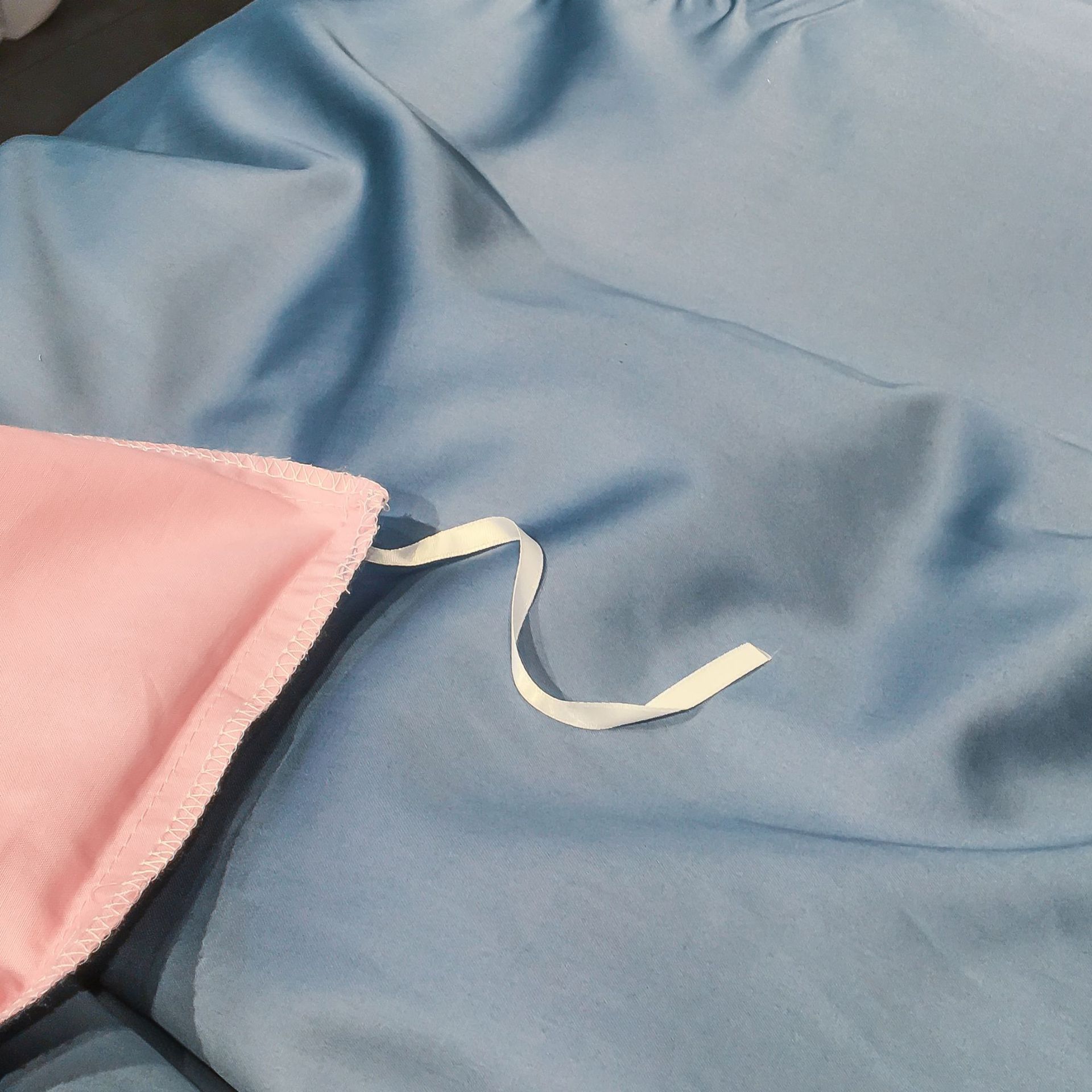 Wholesale from the factory: simple solid-color 60-piece brocade long-staple cotton embroidered four-piece set, color-blocking all-cotton Nordic bedding pic 8