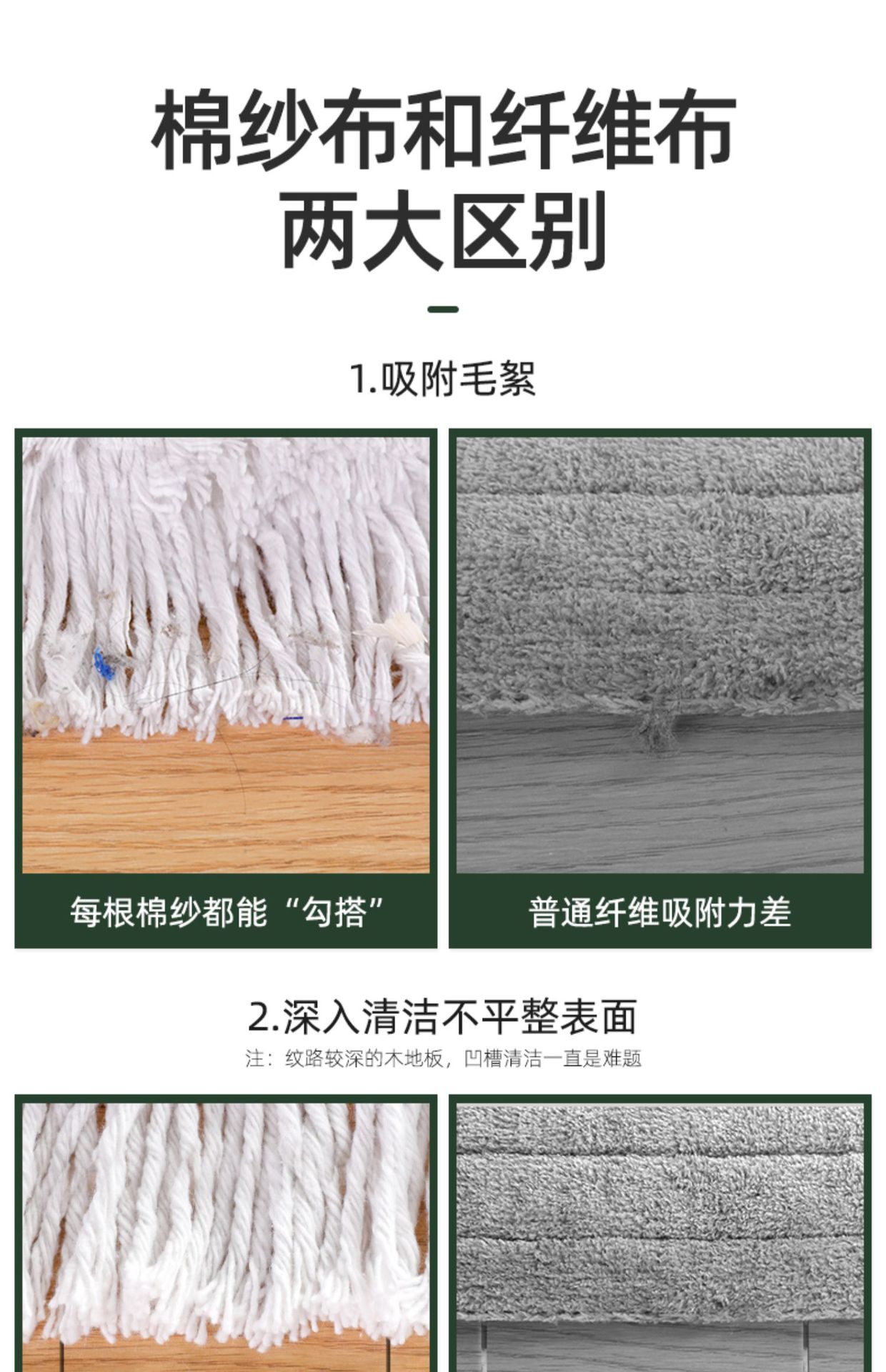 大号平板拖把神器一拖净家用免手洗懒人拖布墩布平拖布套式尘推布详情11