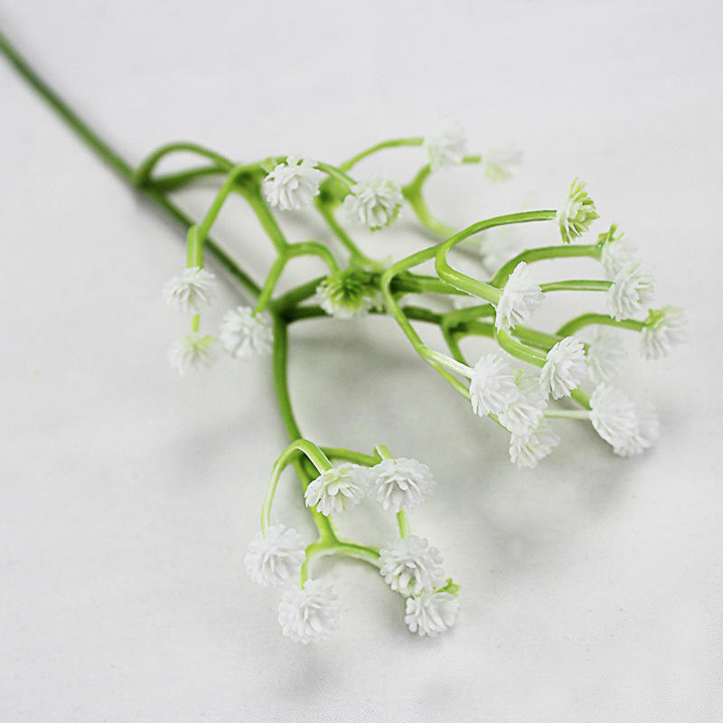 厂家直发跨境假花手捧花仿真绿植小单支满天星花束婚礼装饰品道具详情2