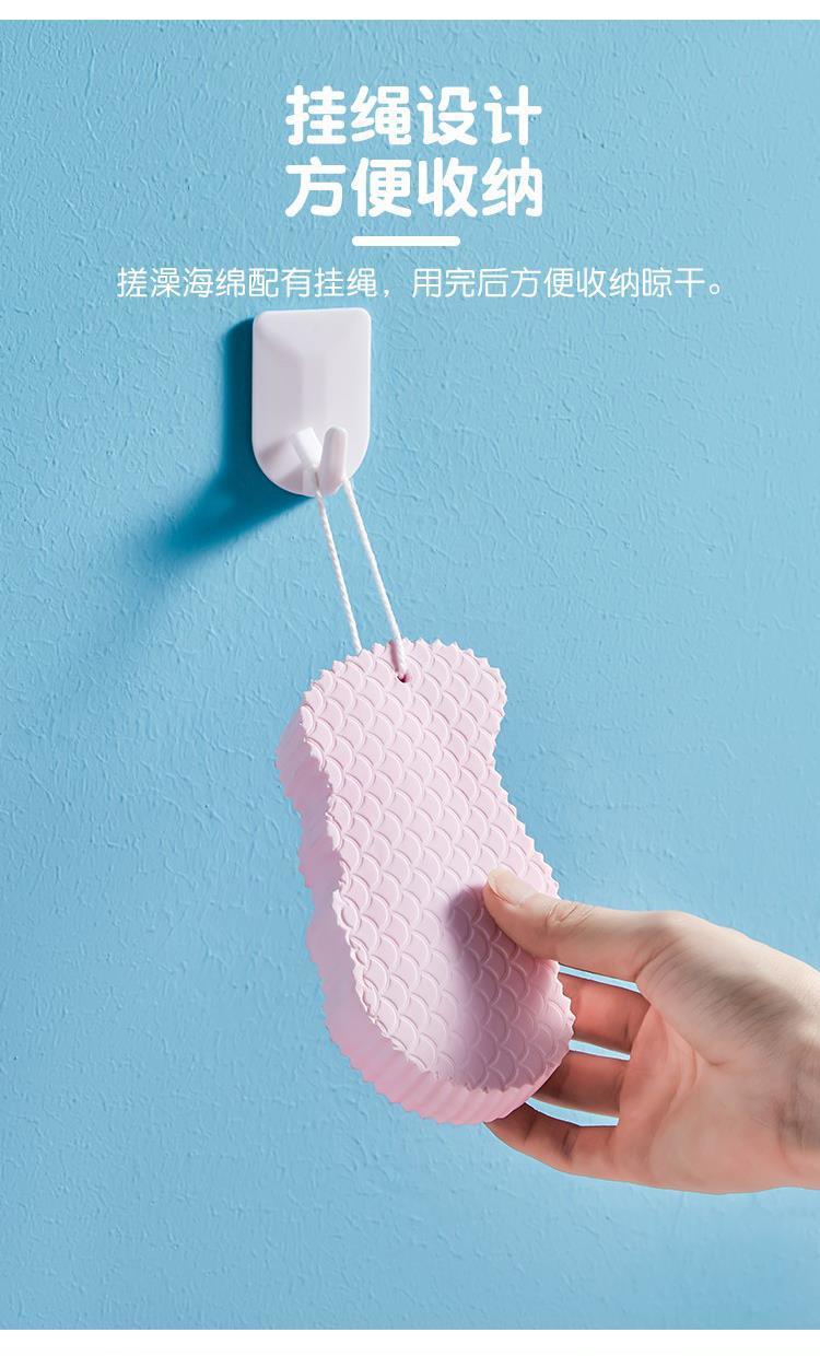 3D Baby Sponge Bath with fish-scale pattern three-dimensional bath sponge, no skin damage during bathing, painless scrubbing for babies pic 7
