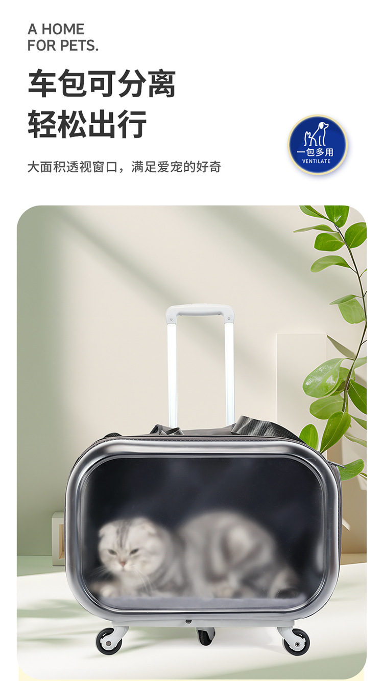 Cat bag, portable pet suitcase, dog bag, space capsule suitcase, large-capacity dual-purpose cat backpack pic 6