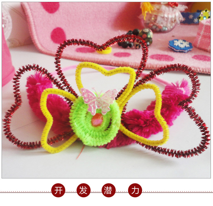 金葱扭扭棒闪光毛根扭扭棒儿童手工diy益智玩具金葱毛条环保创新详情8