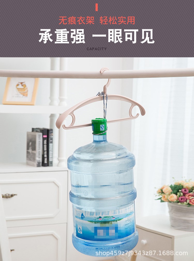 无痕加厚衣架家用挂衣晾衣服大衣挂架无痕撑子不鼓包防肩挂衣架详情3