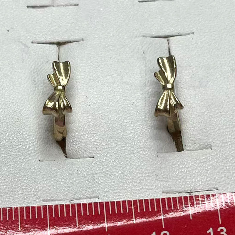 Cross-border bestsellers, Instagram-style earrings, versatile, simple and fashionable, golden earrings, round gold-plated earrings pic 3