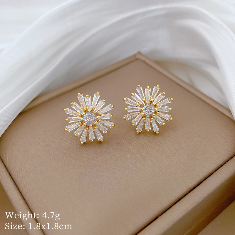 【钛钢】微镶项链耳环套装轻奢微镶雪花个性气质宴会耳饰项饰组合详情6