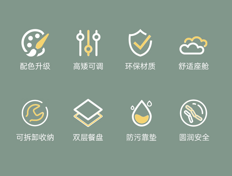 跨境批发宝宝餐椅婴儿童多功能可折叠吃饭椅便携婴儿餐桌喂饭家用详情3