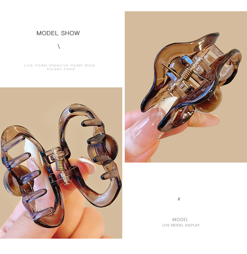 琥珀色云朵小抓夹半扎发发夹边夹侧边迷你刘海夹公主头小夹子头饰详情6