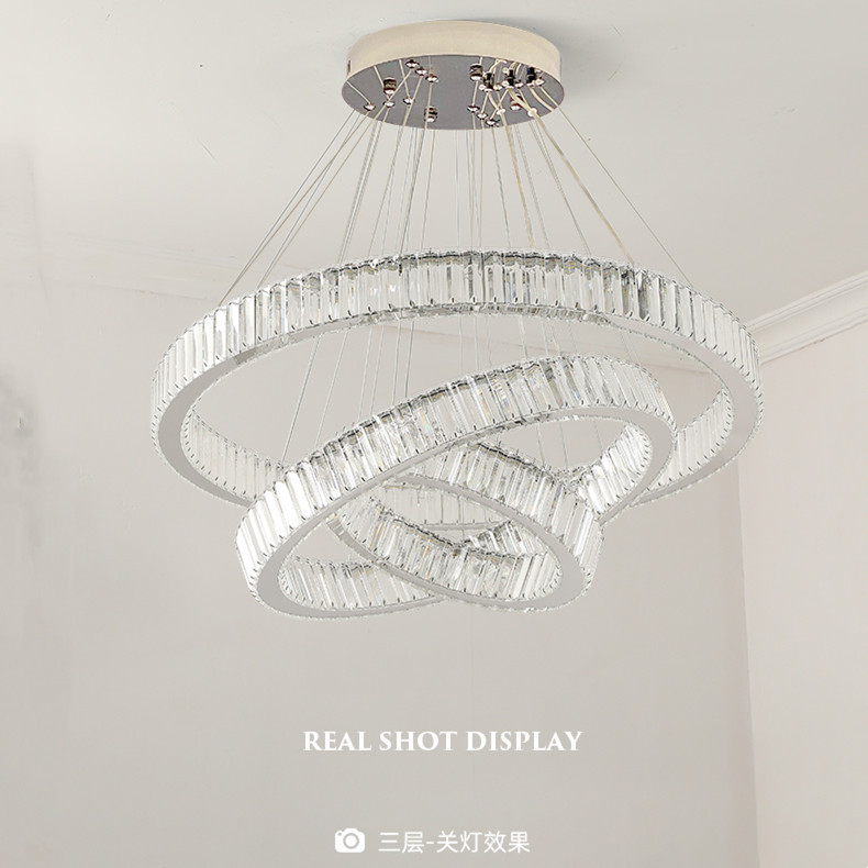 客厅吊灯2025年挑空楼梯吊灯轻奢水晶灯楼中楼餐吊灯具别墅楼吊灯详情24