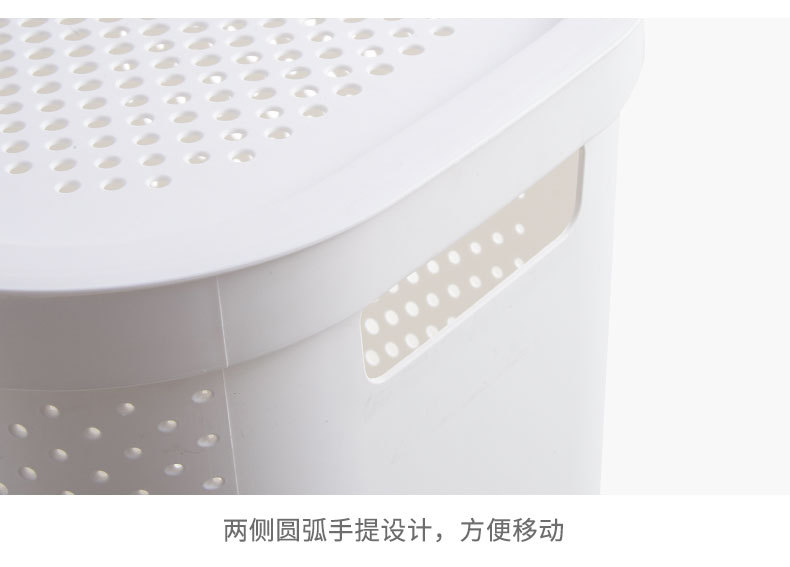 家用大号带盖脏衣篮塑料日式浴室手提洗衣篮玩具置物收纳篮脏衣篓详情11