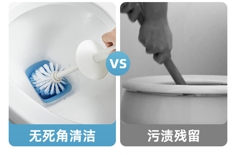 批发马桶刷家用批发现代简约套装上墙式洁厕长柄刷软毛无死角壁挂 pic 5
