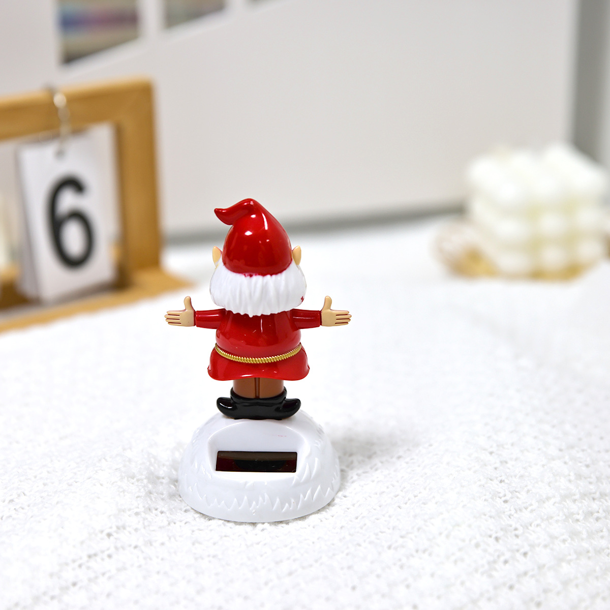 创意太阳能摇摆公仔摇头圣诞节礼品汽车摆件招手圣诞老人饰品详情6