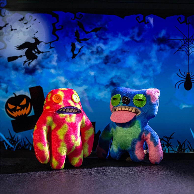 跨境新品 fuggler萌牙怪兽钥匙扣丑萌公仔手办挂件萌牙怪宝尖叫怪详情3