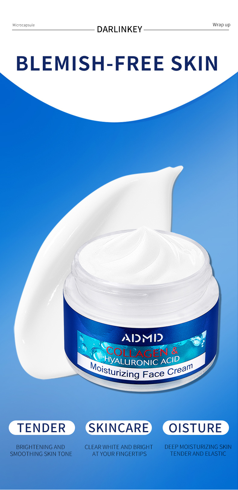 【外贸专供】ADMD胶原蛋白面霜补水保湿提亮肤色胶原蛋白面霜批发详情6