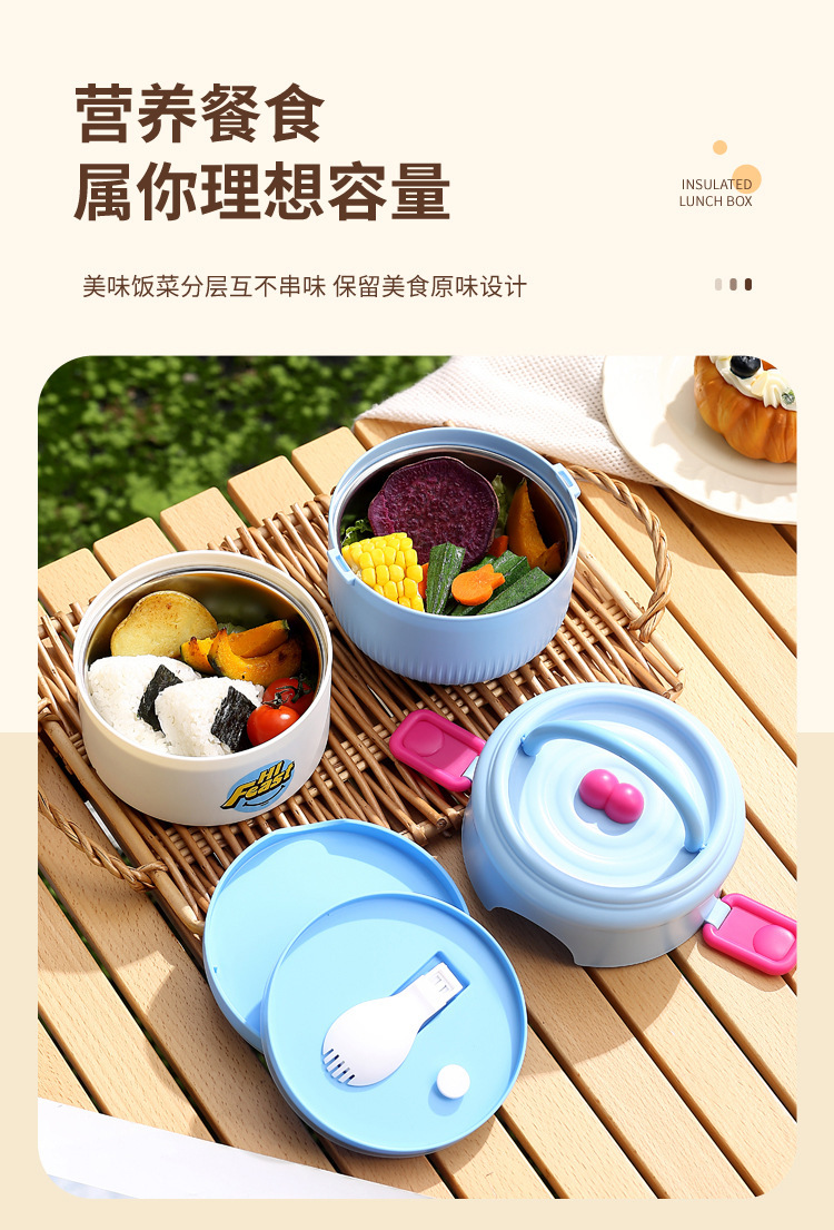 Double-layer student lunch box, microwave-safe heating bento box, office worker adult food-grade stainless steel lunch box pic 7