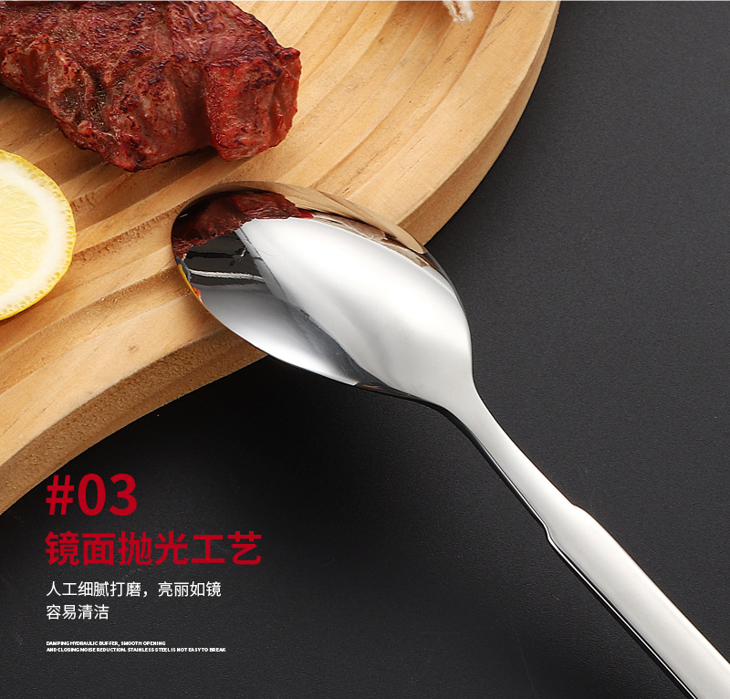 不锈钢餐具套装304不锈钢餐具餐具ins风创意石纹刀叉勺不锈钢餐具详情12