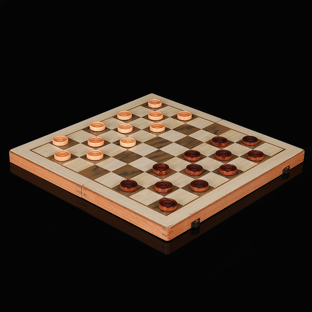 无磁性二合一国际象棋跳棋木质含双后专业级棋牌桌游玩具厂家外贸详情21