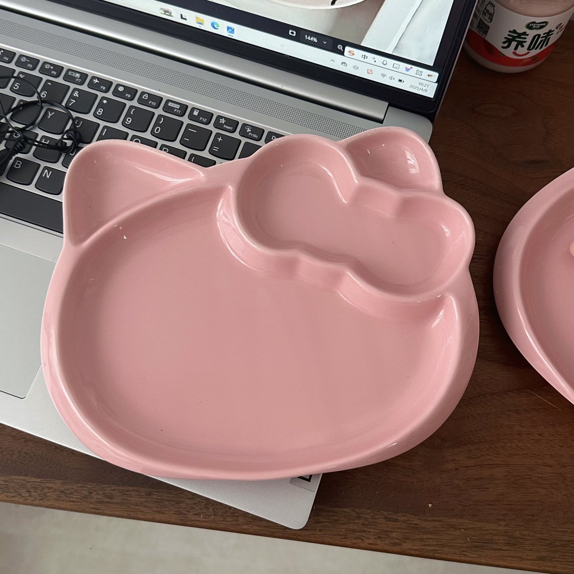 Cute cartoon cat ceramic creative compartments tableware, high appearance level, breakfast fruit salad pose, irregular plates pic 12