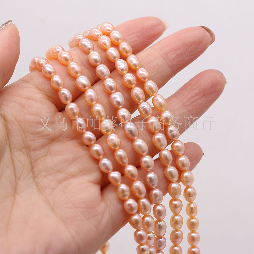 Natural freshwater pearl rice beads, DIY jewelry accessories, handmade jewelry necklaces, wholesale and production pic 7