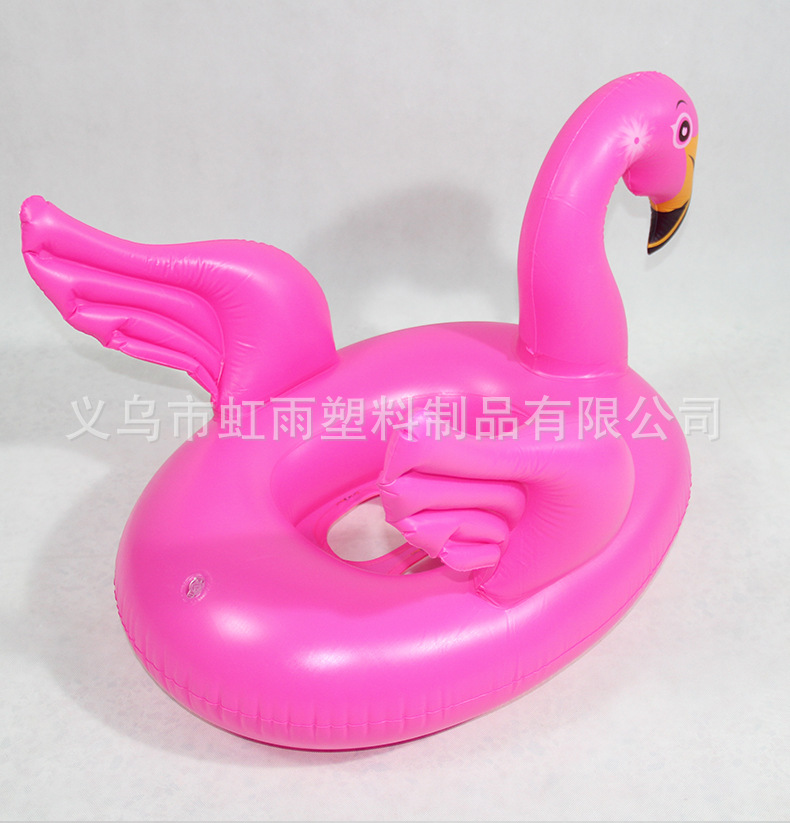 火烈鸟艇水上充气儿童玩具座圈带翅膀防侧翻游泳圈婴儿坐圈批发详情8